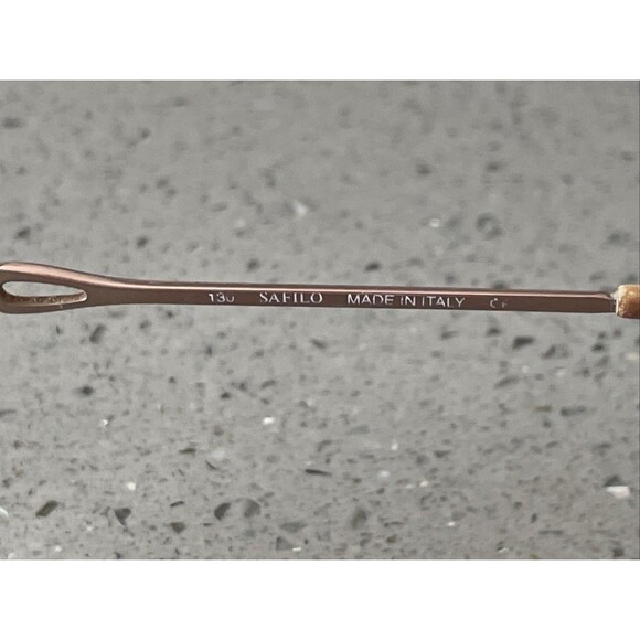 Safilo Eyeglasses Frames ONLY Elasta 51-17-130 4672 K9N gold half rim Italy Vtg - Picture 8 of 16